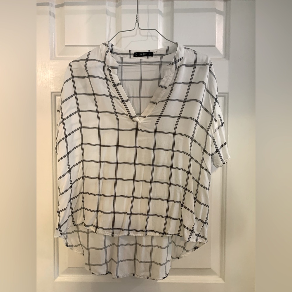 Black and white blouse